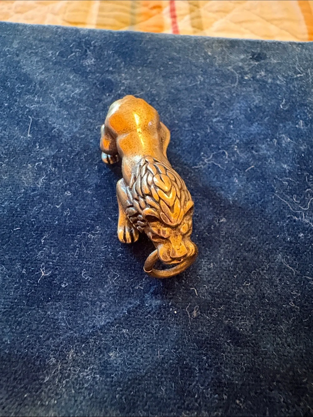 Brass Lion Figurine charm